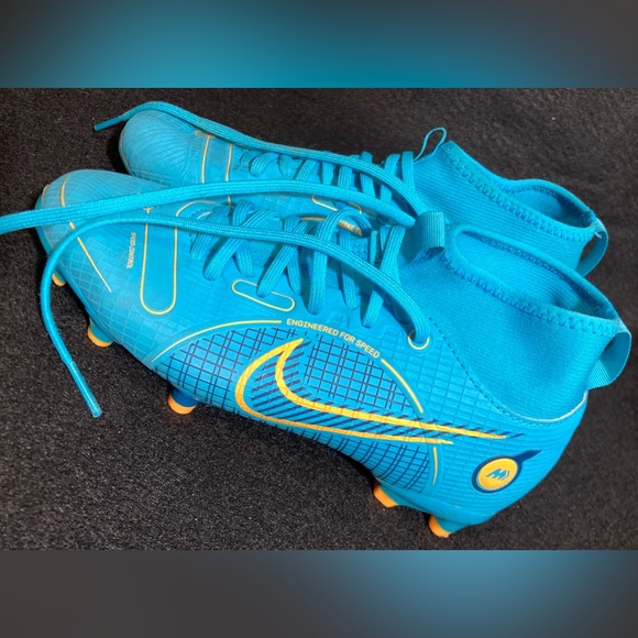 Nike Other - Nike Youth Soccer Cleats Mercurial Superfly 8 Academy FG-MG Chlorine Blue 2.5